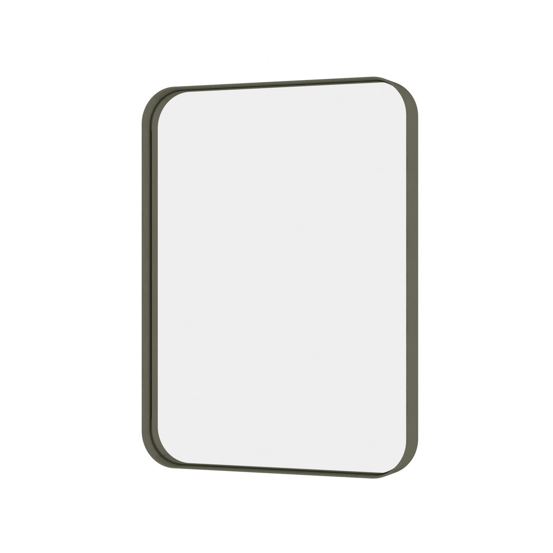 Lesamuel Filleted Corner Wall Mounted Mirror, Bathroom Mirror, Vanity Wall Mirror With Aluminum Frame